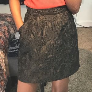 Textured black skirt